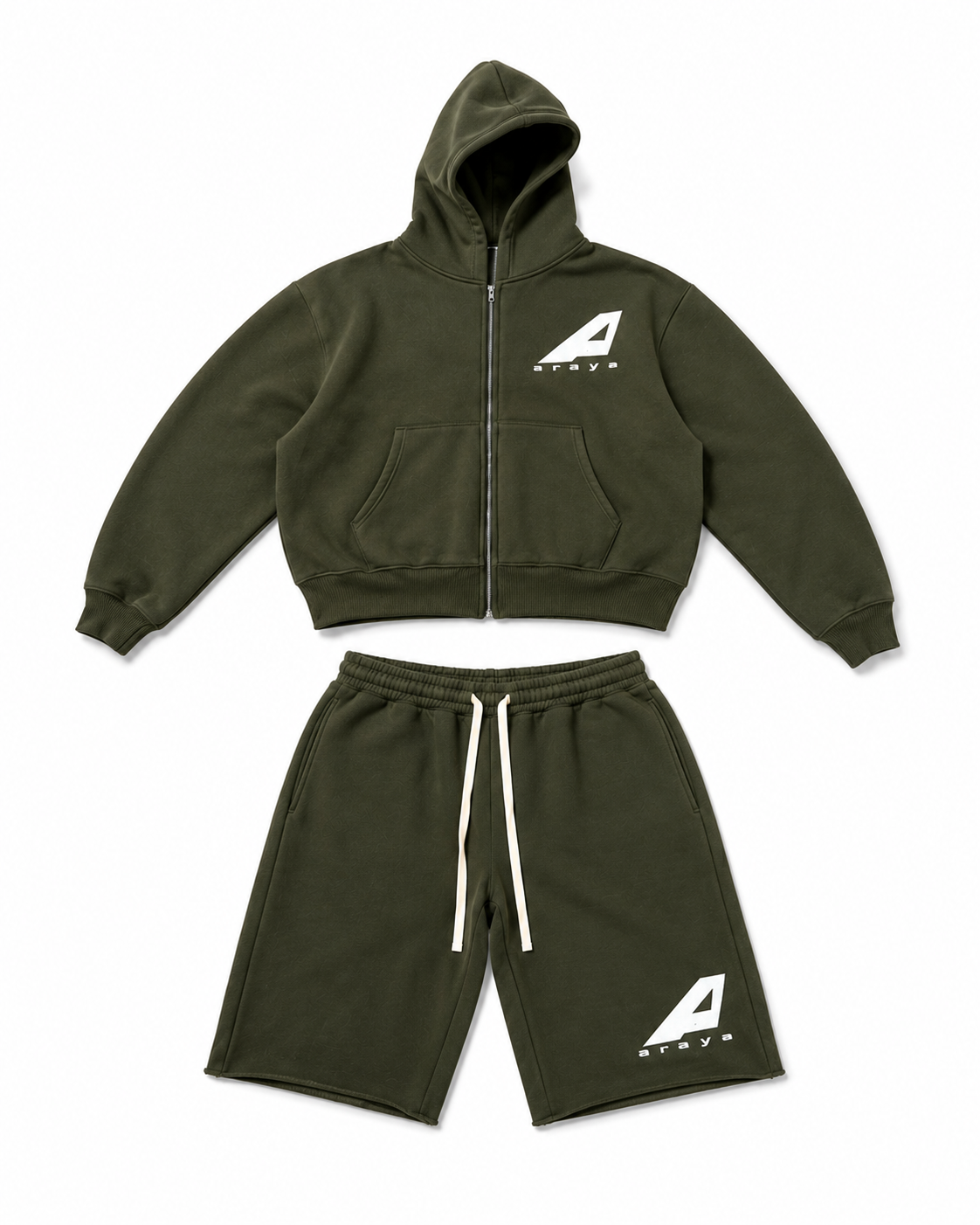 Araýa Green & White Short Set