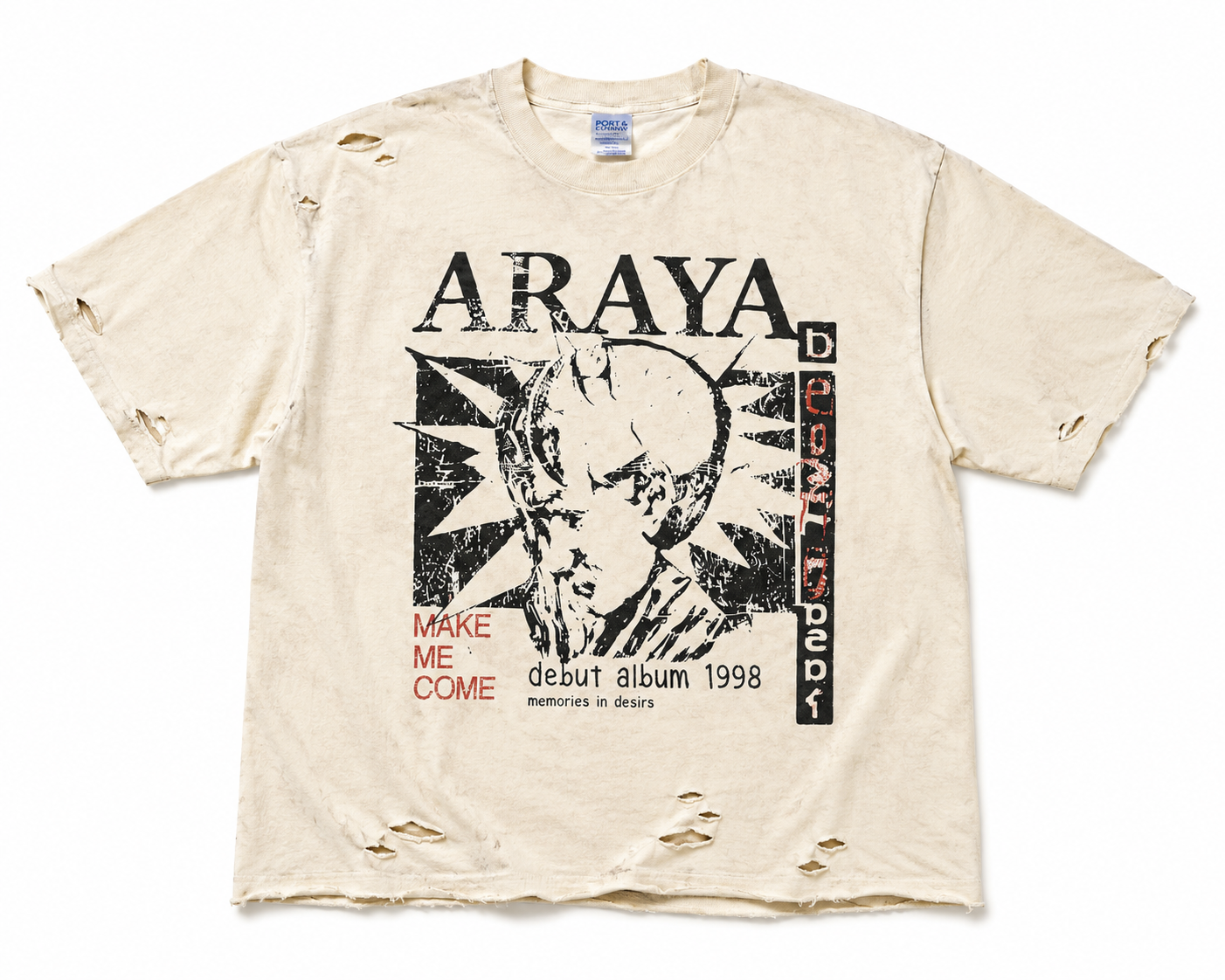 Araýa Vintage Distressed Make Me Cum Tee