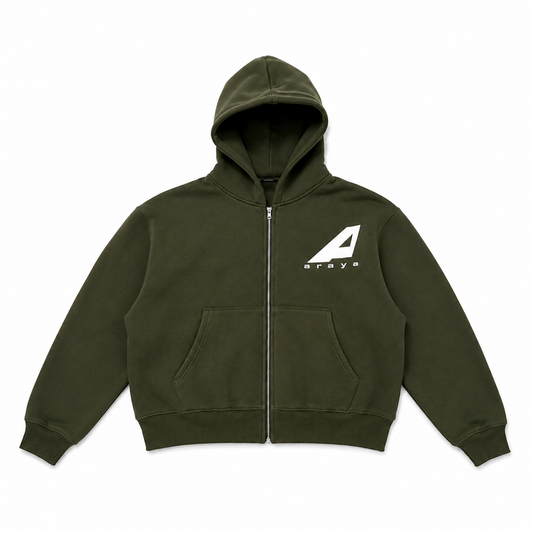 Araýa Zip Up Green & White (Zip Up Only)