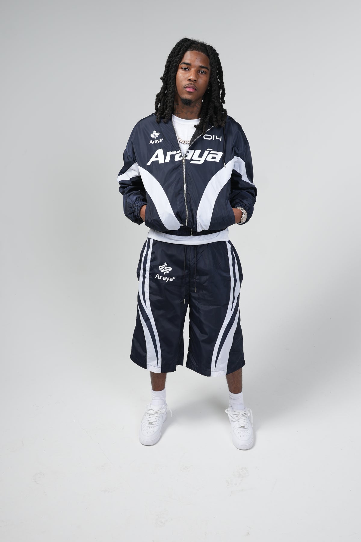 3/4th Quarter Length "014" Navy Blue Short Set