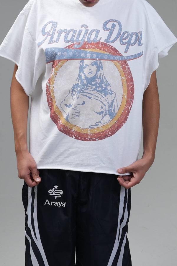 Araýa Vintage Distressed Nude Tee