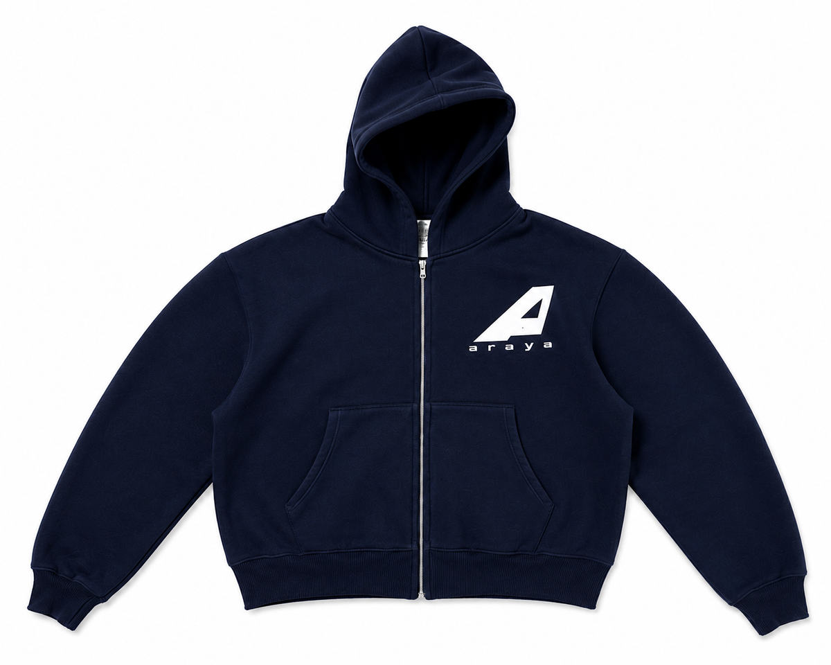 Zip Up Navy Blue & White (Zip Up Only)
