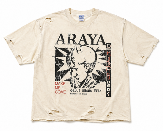 Araýa Vintage Distressed Make Me Cum Tee